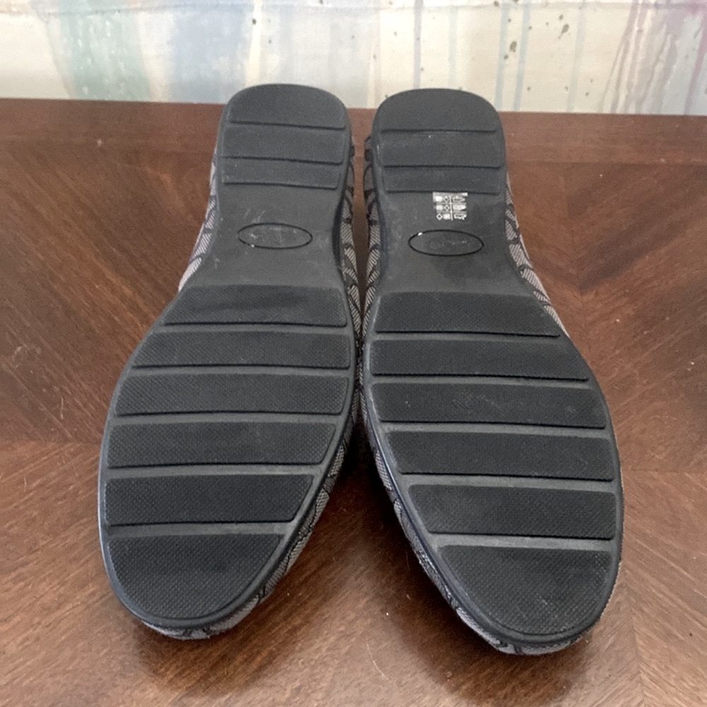Coach Logo Olive Monogram Signature Loafers Grey Black  Women’s  9.5B - Picture 5 of 7